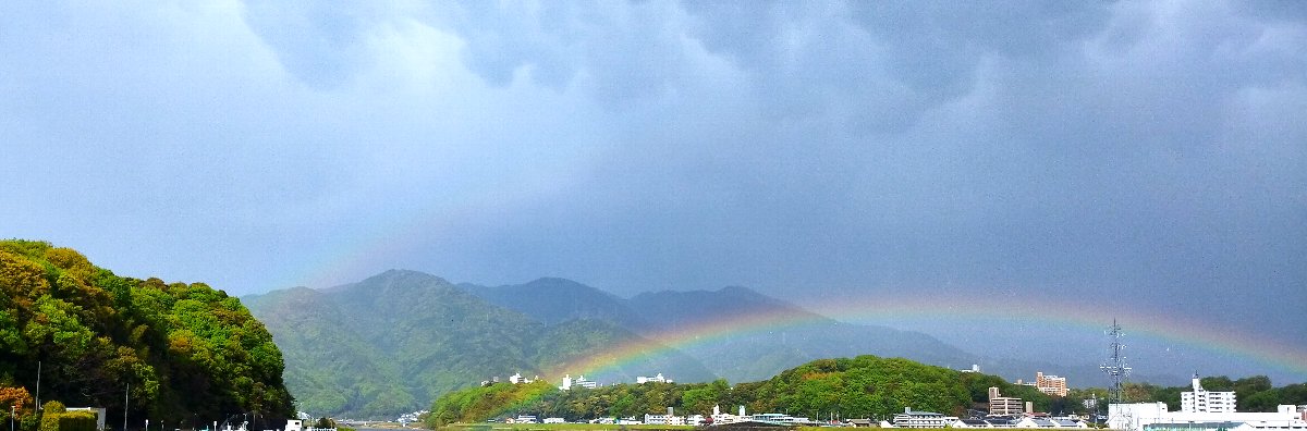 変化の大きな天候だった帰りには虹が