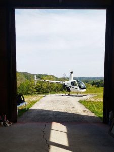 岡南飛行場から60分で広島県の高宮場外離着陸場に帰着