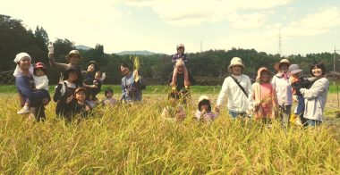 稲刈交流会メンバーは幼稚園つながりの人達