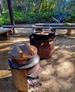 いつでも芋煮ができるように鍋の準備