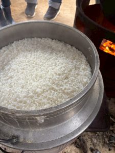 ふっくらと炊けました