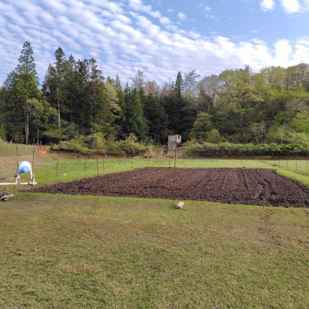 苗代の荒起が終わり水を入れる準備