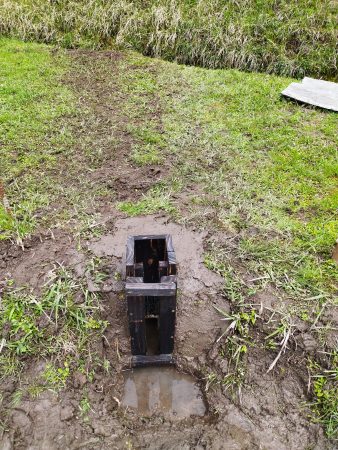 パイプを埋め戻して完了